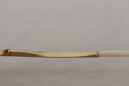 Dolce & Gabbana DG2159B Beige Gold Straw Butterfly Crystals Sunglasses